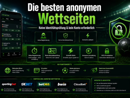 besten anonymen Wettseiten keine Identitätsprüfung kein Konto erforderlich