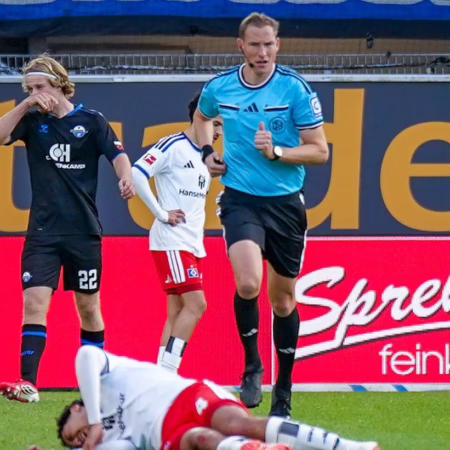 „Jetzt hat er Riesen-Theater“: Aufregung beim HSV wegen Schiedsrichter-Entscheidung 